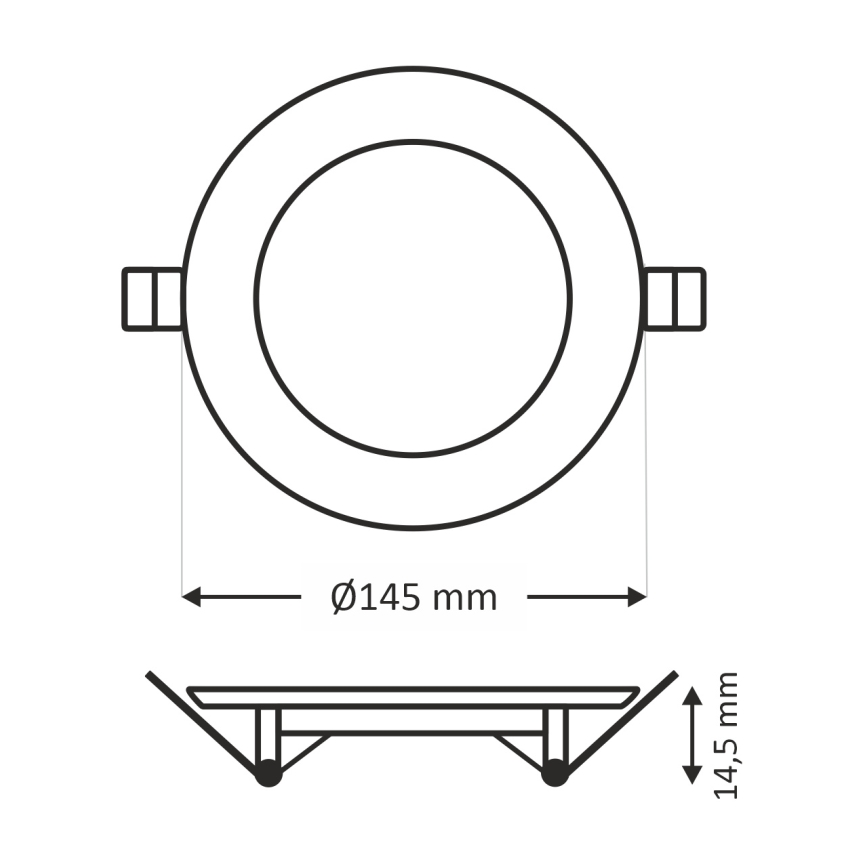 LED-Einbauleuchte CIRCLE LED/9W/230V 6500K d 14,5 cm weiß
