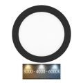 LED-Einbauleuchte für Badezimmer LADA LED/12W/230V 3000/4000/6000K d 17 cm IP44 schwarz