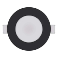 LED-Einbauleuchte für Badezimmer LORI LED/4,5W/230V IP65 2700/4000K d 8,5 cm schwarz