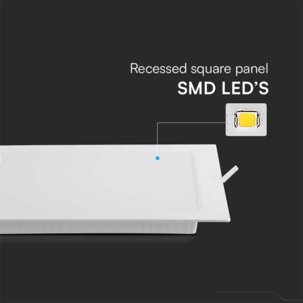 LED-Einbauleuchte LED/3W/230V 9x9 cm 4000K weiß