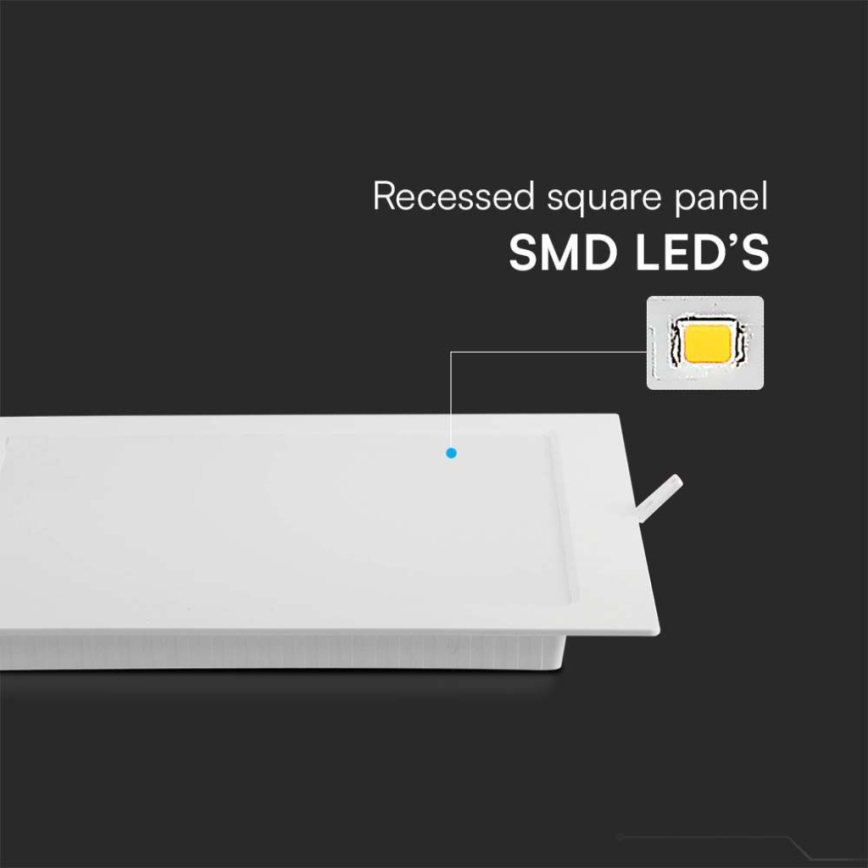 LED-Einbauleuchte LED/3W/230V 9x9 cm 4000K weiß
