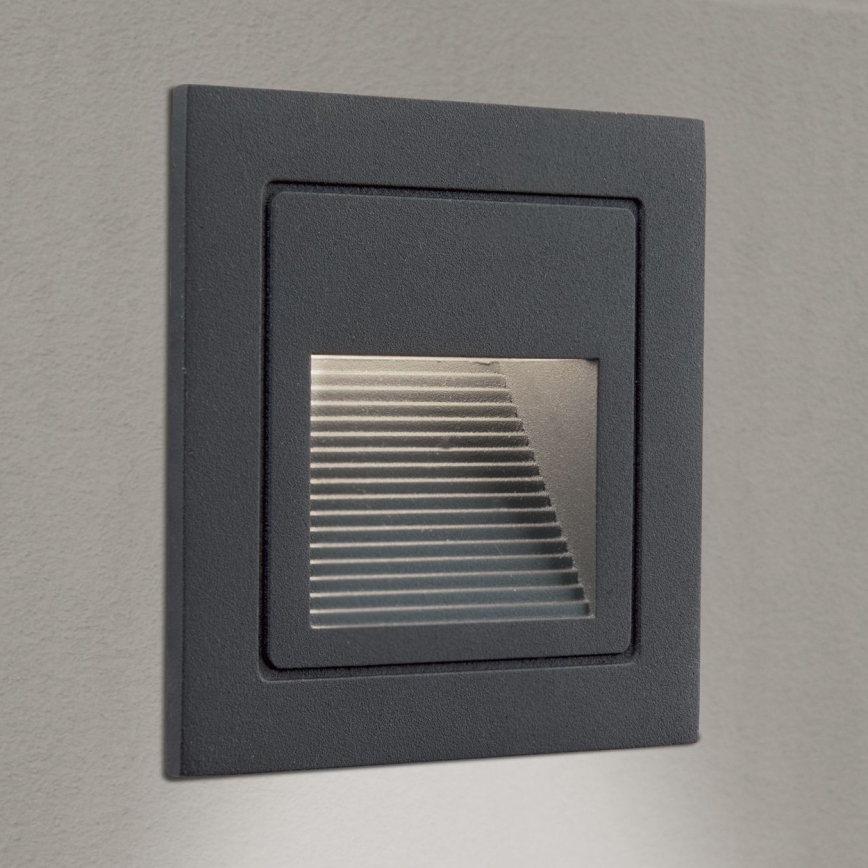 LED Einbauleuchte LORO LED/2W/230V IP65 Anthrazit