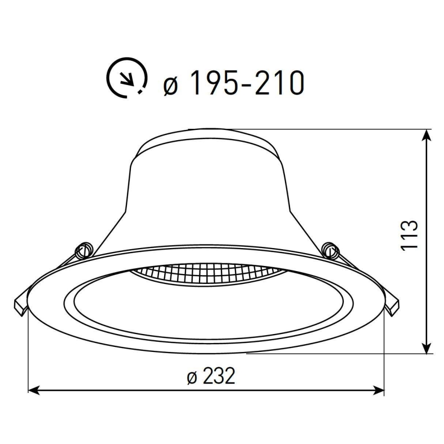LED Badezimmer-Einbauleuchte NYON LED/34W/230V 3000/4000/5700K Ø 23,2 cm IP44 weiß