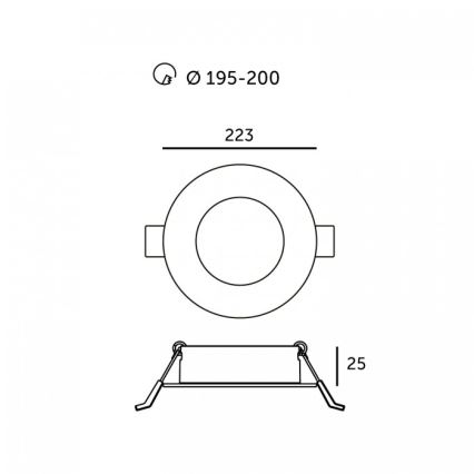 LED-Einbauleuchte SIGARO LED/18W/230V 3000/4000/6500K Ø 22 cm weiß