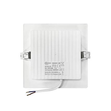 LED-Einbauleuchte SQUARE LED/12W/230V 4000K 17x17 cm weiß