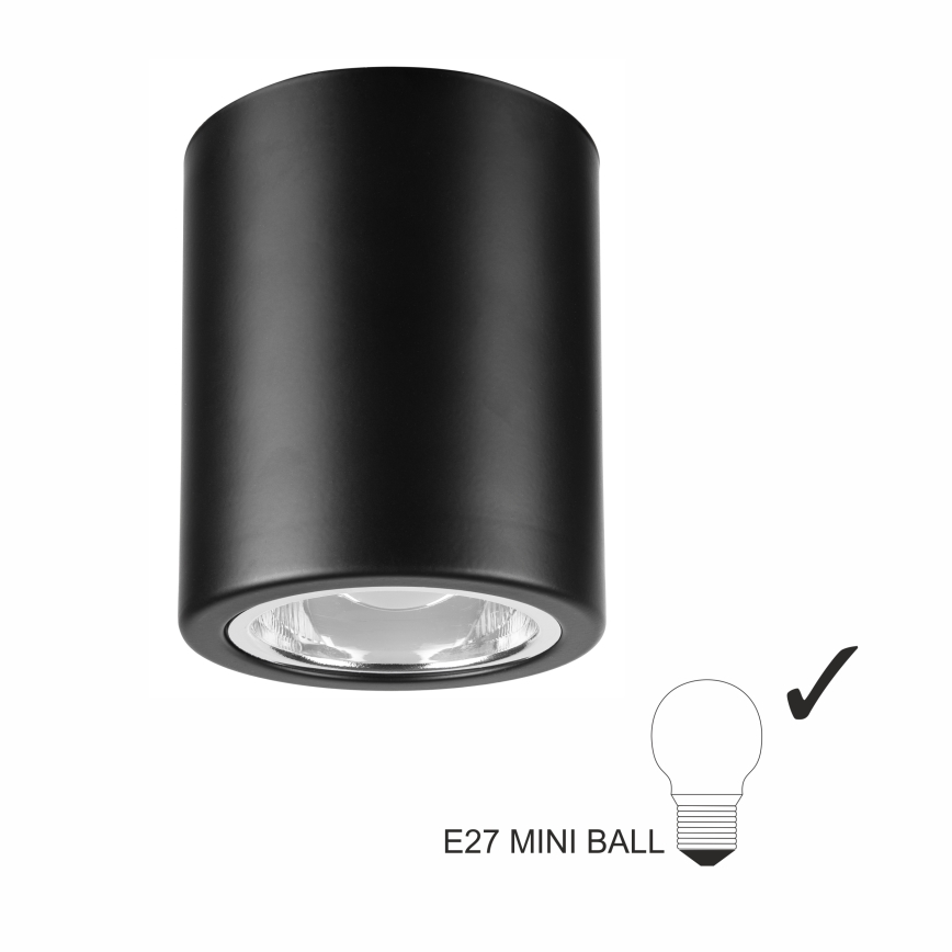 LED Einbauleuchte TACO 1xE27/15W/230V schwarz