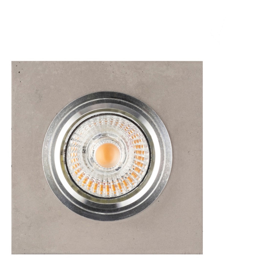 LED-Einbauleuchte VITAR 1xGU10/5W/230V CRI 90 Beton – FSC-zertifiziert