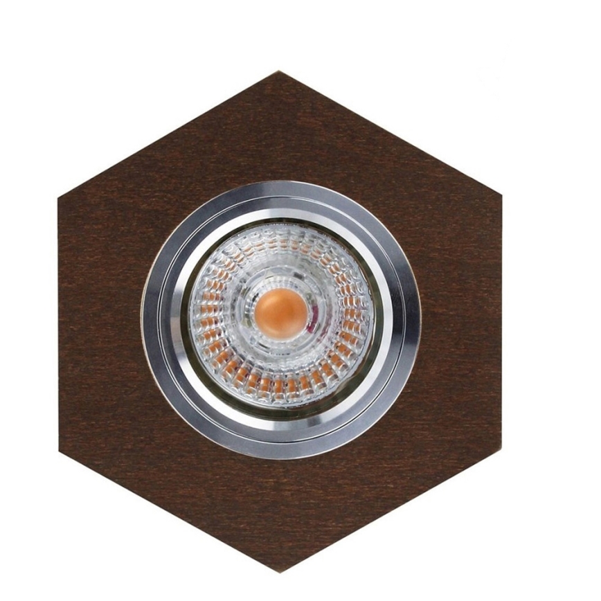 LED-Einbauleuchte VITAR 1xGU10/5W/230V CRI 90 Buche