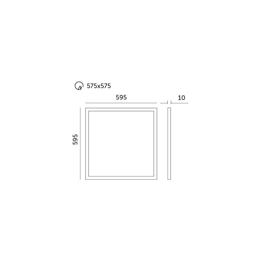 LED-Einbaupanel BALIS LED/40W/230V 4000K 59,5x59,5 cm