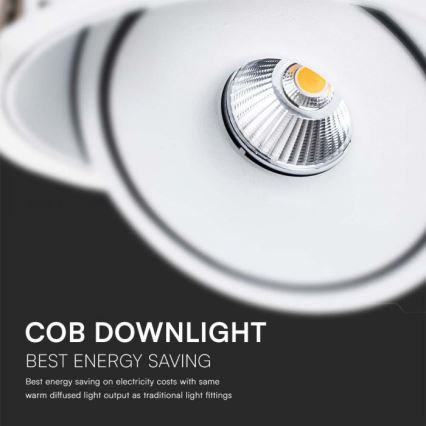 LED Einbaustrahler LED/12W/230V 3000/4000/6400K d 12 cm weiß