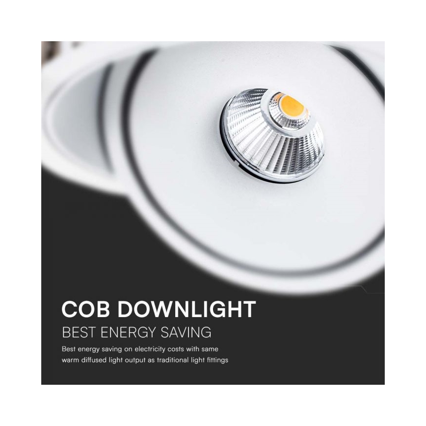LED Einbaustrahler LED/12W/230V 3000/4000/6400K d 12 cm weiß
