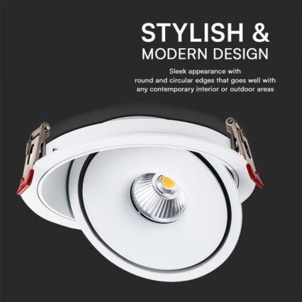 LED Faretto da incasso LED/12W/230V 3000/4000/6400K diametro 12 cm bianco