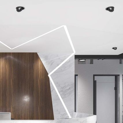 LED Faretto da incasso LED/12W/230V 3000/4000/6400K diametro 12 cm nero