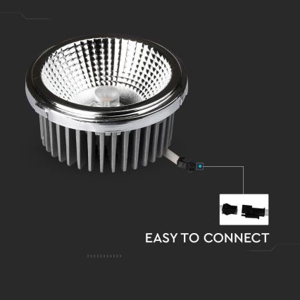 LED Faretto da incasso LED/20W/230V 6400K 40°/20° diametro 11 cm cromo lucido
