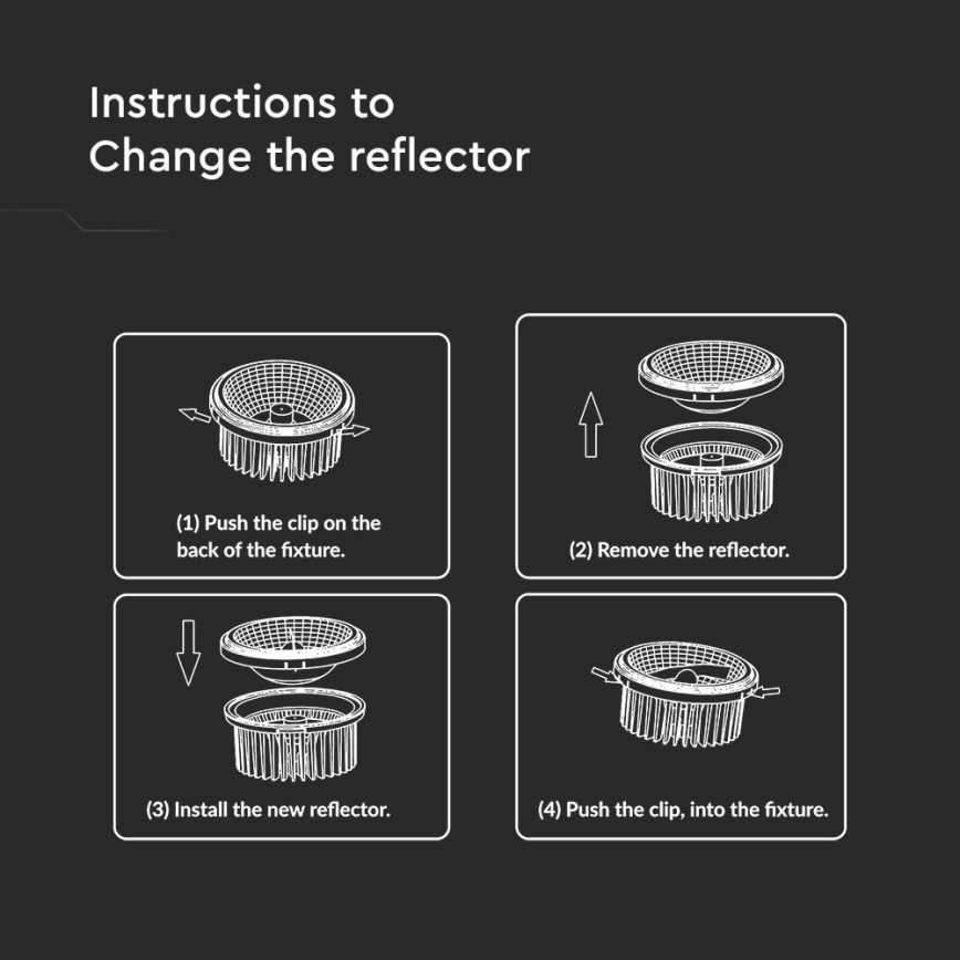 LED Faretto da incasso LED/20W/230V 6400K 40°/20° diametro 11 cm cromo lucido