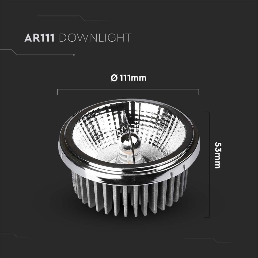 LED Faretto da incasso LED/20W/230V 6400K 40°/20° diametro 11 cm cromo lucido