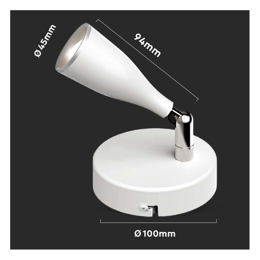 LED Faretto da parete LED/4,5W/230V 4000K bianco