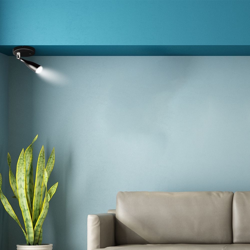 LED Faretto da parete LED/4,5W/230V 4000K nero