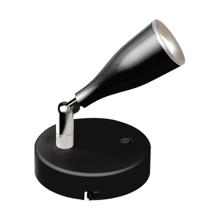 LED Faretto da parete LED/4,5W/230V 4000K nero