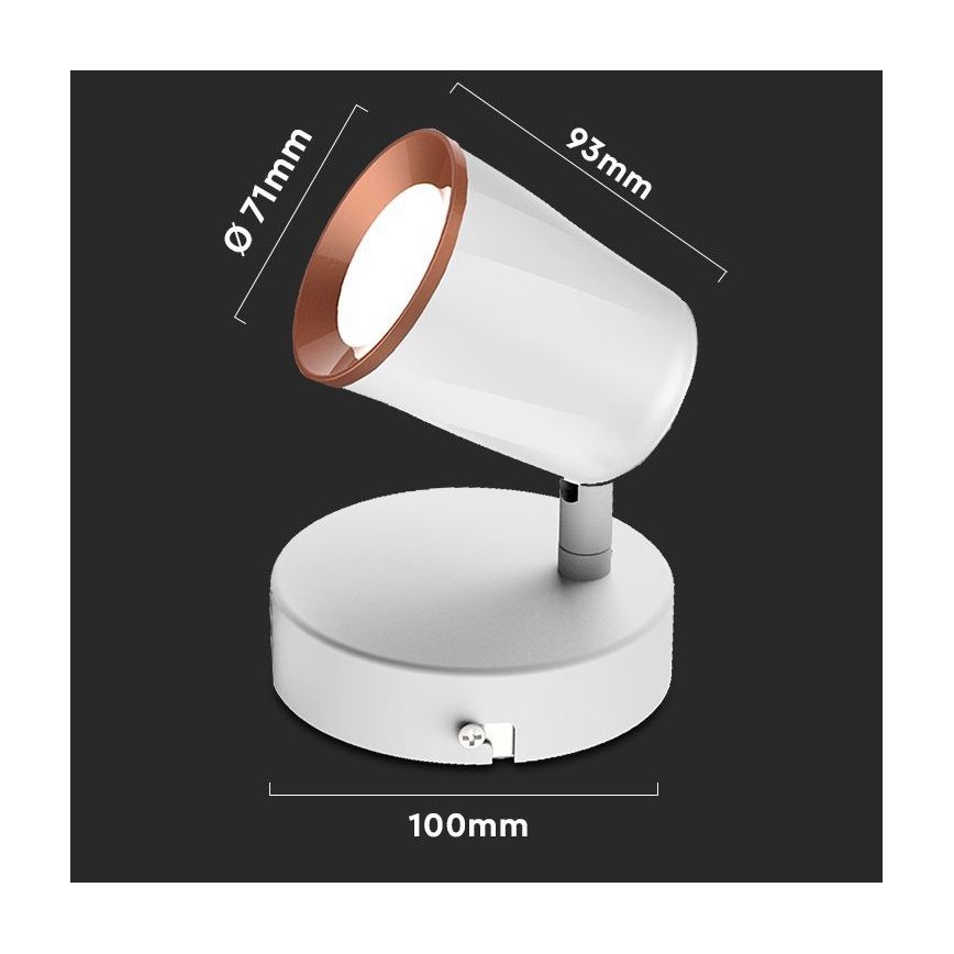 LED Faretto da parete LED/5W/230V 3000K bianco