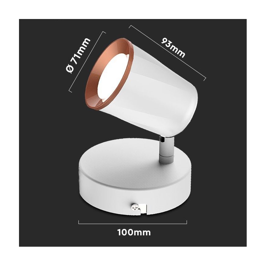 LED Faretto da parete LED/5W/230V 4000K bianco