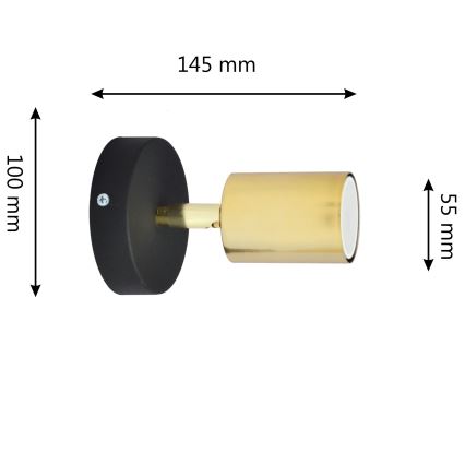 LED Faretto da parete TUNE 1xGU10/4,8W/230V oro/nero
