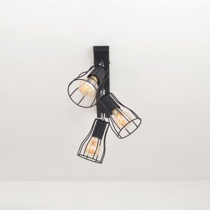 LED Faretto TUBE II 3xE27/15W/230V nero