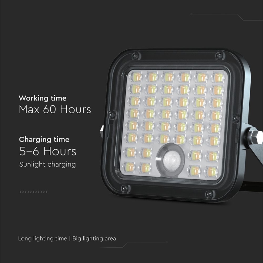 LED Faro solare dimmerabile con sensore LED/10W/3,7V 4000/6000K IP65 + telecomando