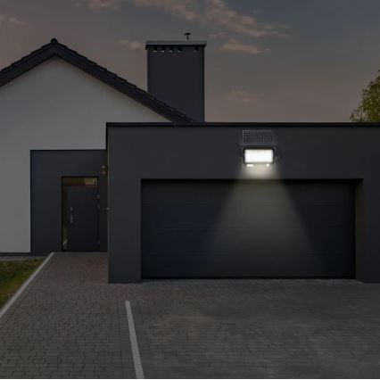 LED Faro solare dimmerabile con sensore LED/10W/3,7V 4000K IP65 7200 mAh + Porta USB
