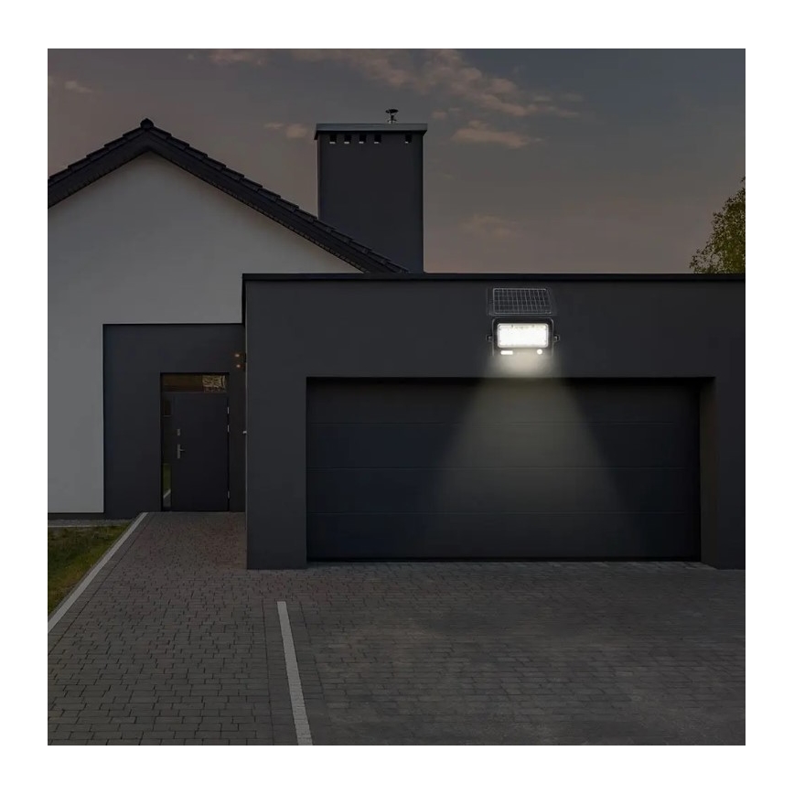 LED Faro solare dimmerabile con sensore LED/10W/3,7V 4000K IP65 7200 mAh + Porta USB