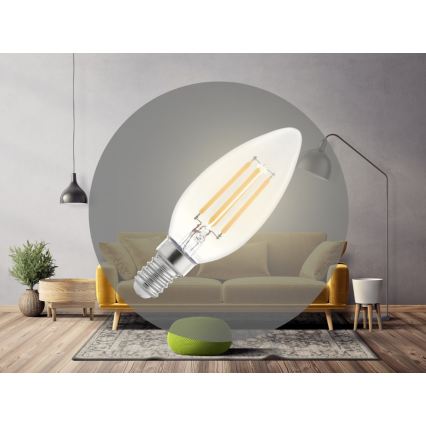 LED-Filamentlampe C37 E14/6W/230V 3000K