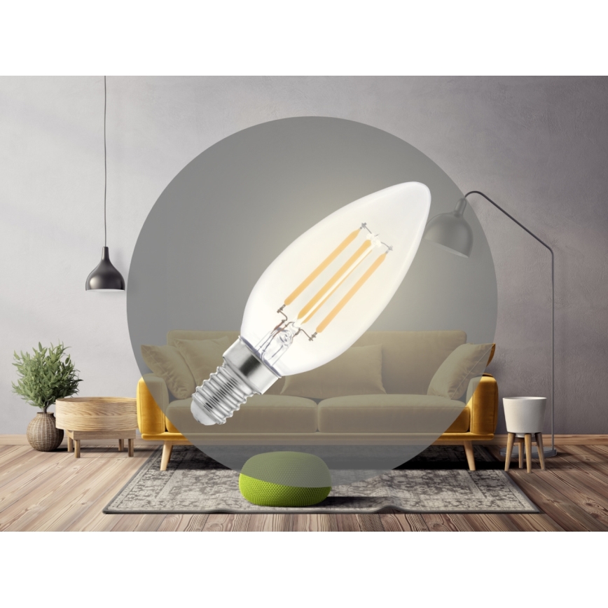 LED-Filamentlampe C37 E14/6W/230V 3000K
