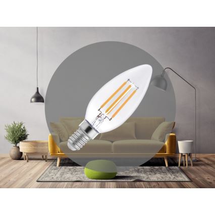 LED-Filamentlampe C37 E14/6W/230V 3000K