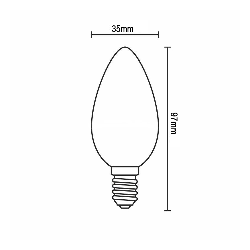 LED-Filamentlampe C37 E14/6W/230V 3000K
