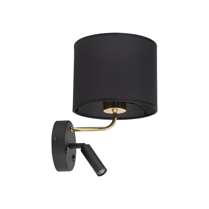 LED Flexibles Leuchtmittel RICHI 1xE27/15W/230V + LED/3W/230V schwarz