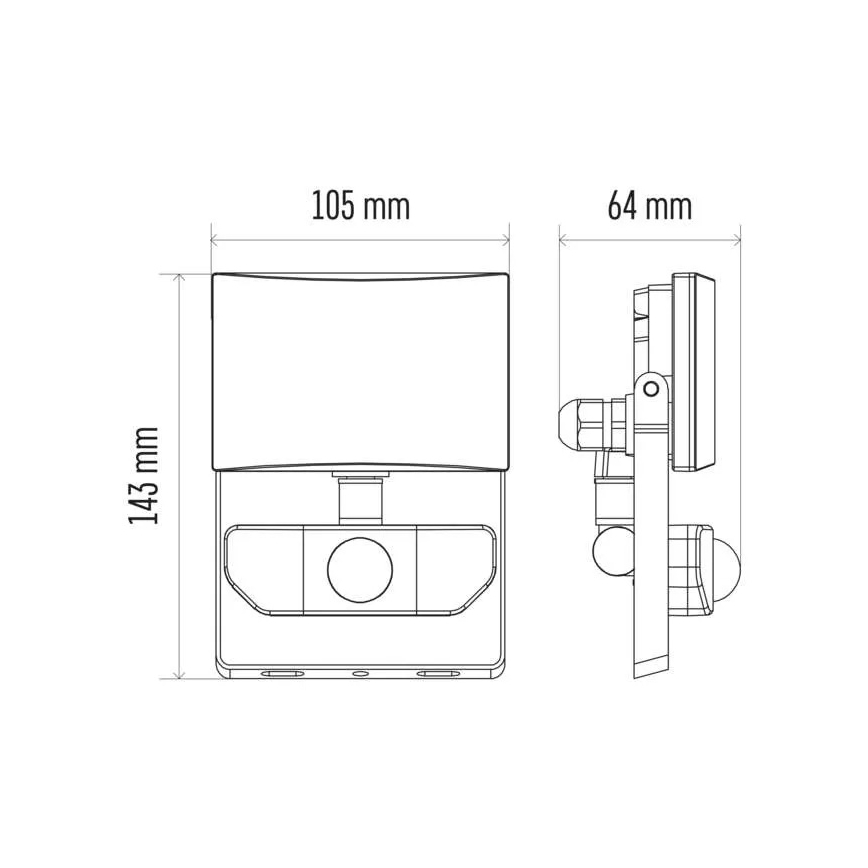 LED-Flutlicht mit Sensor LED/10,5W/230V IP54
