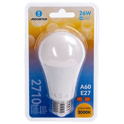LED-Glühbirne A60 E27/26W/230V 3000K - Aigostar