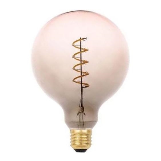 LED-Glühbirne FILAMENT SPIRAL G125 E27/4W/230V 2000K grau/rosa