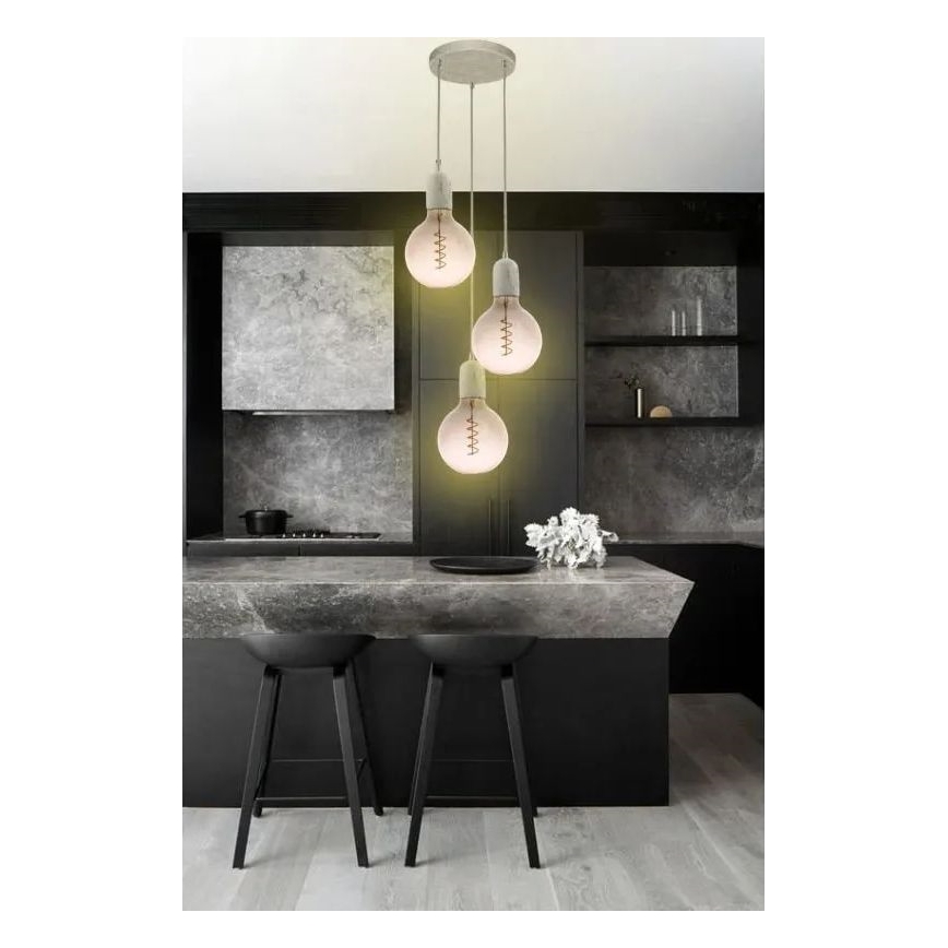 LED-Glühbirne FILAMENT SPIRAL G125 E27/4W/230V 2000K grau/rosa