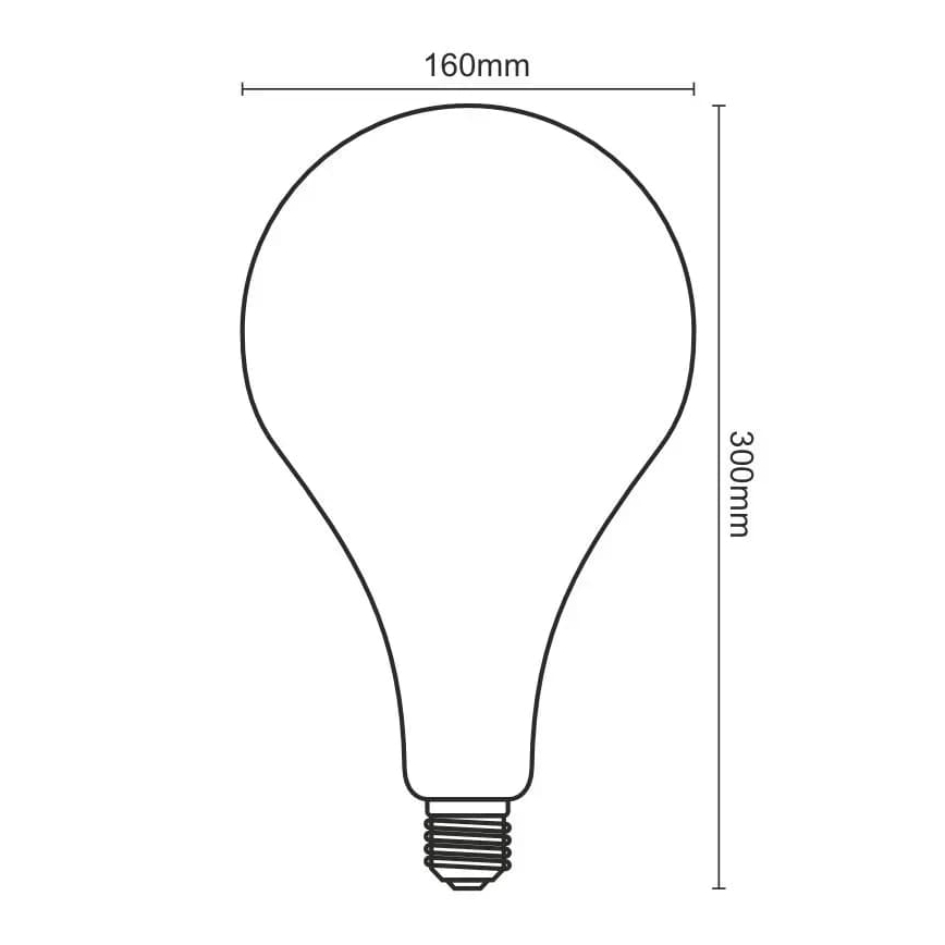 LED-Glühbirne FILAMENT SPIRAL VINTAGE A165 E27/4W/230V 2000K