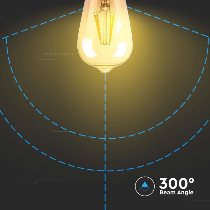 LED-Glühbirne FILAMENT ST64 E27/4W/230V 2200K
