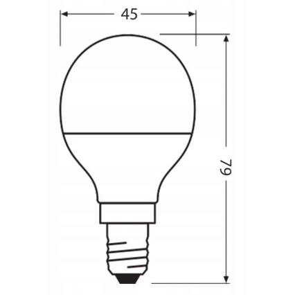 LED-Glühbirne aus recyceltem Kunststoff P45 E14/4,9W/230V 4000K - Osram