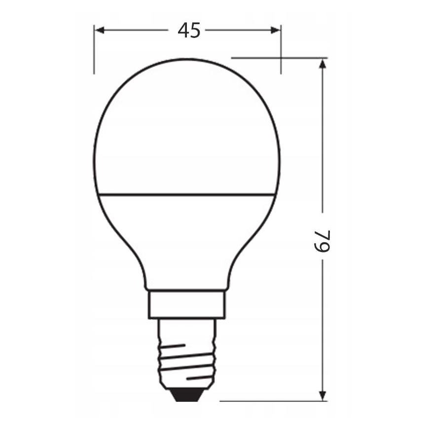 LED-Glühbirne aus recyceltem Kunststoff P45 E14/4,9W/230V 4000K - Osram