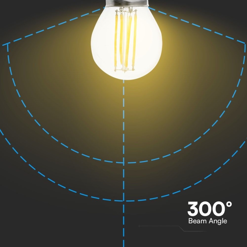 LED-Glühlampe FILAMENT G45 E27/6W/230V 6500K