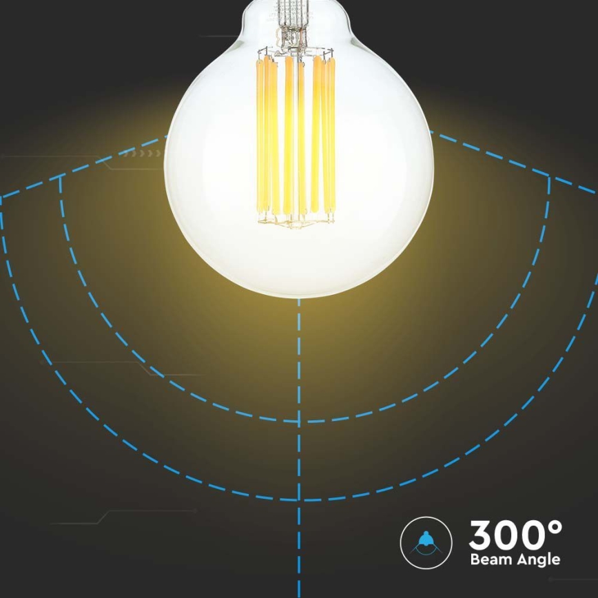LED-Glühlampe FILAMENT G95 E27/6W/230V 3000K