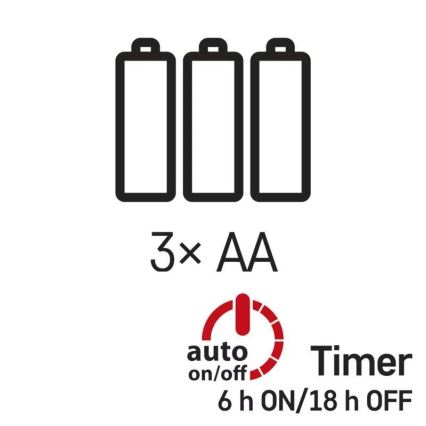 LED  guirlande 100xLED/3xAA 2,7m blanc chaud