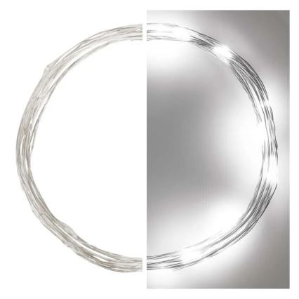 LED  guirlande 20xLED/2xAA 2,4m blanc froid