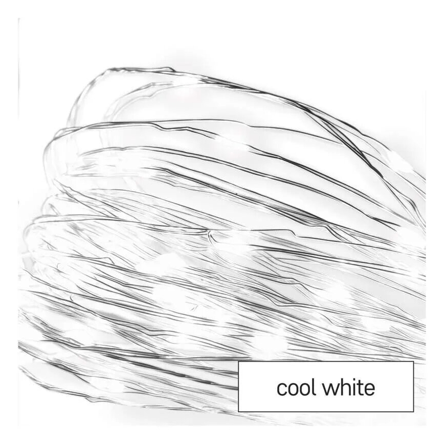 LED  guirlande 20xLED/2xAA 2,4m blanc froid