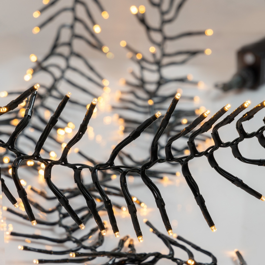 LED Guirlande de Noël extérieure CLUSTER 1512xLED/8 fonctions 17 m IP44 blanc chaud