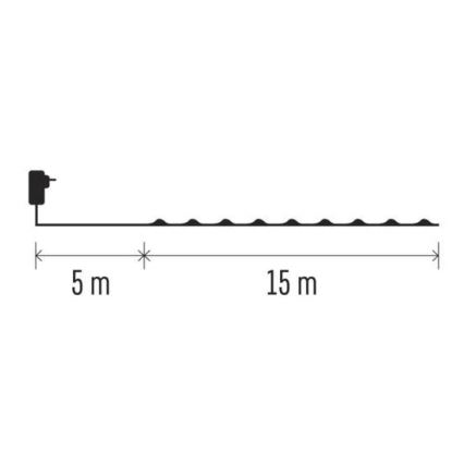 LED guirlande extérieure 150xLED/20m IP44 blanc froid